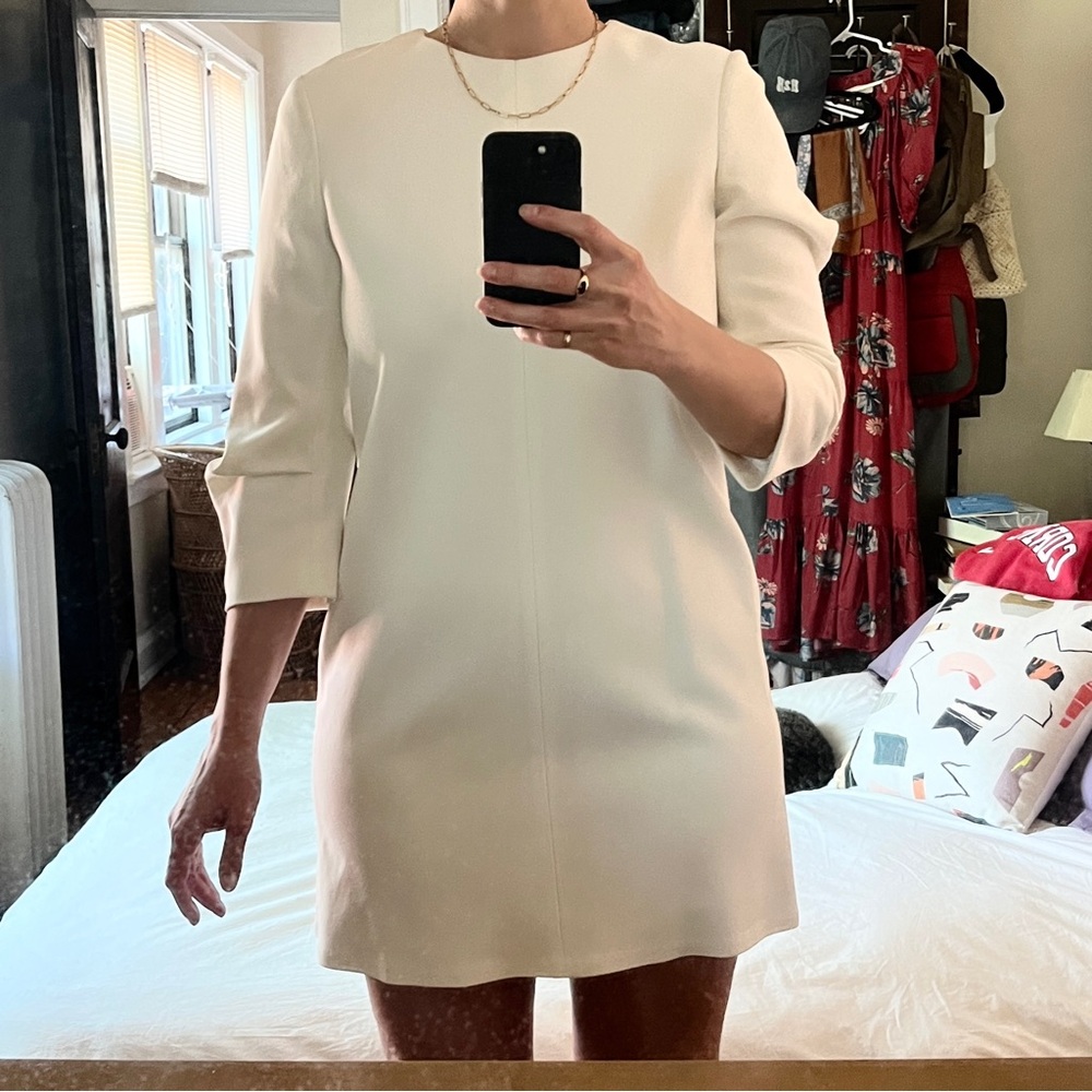 Vera Wang Bridal - Modern 3/4 sleeve sheath dress
